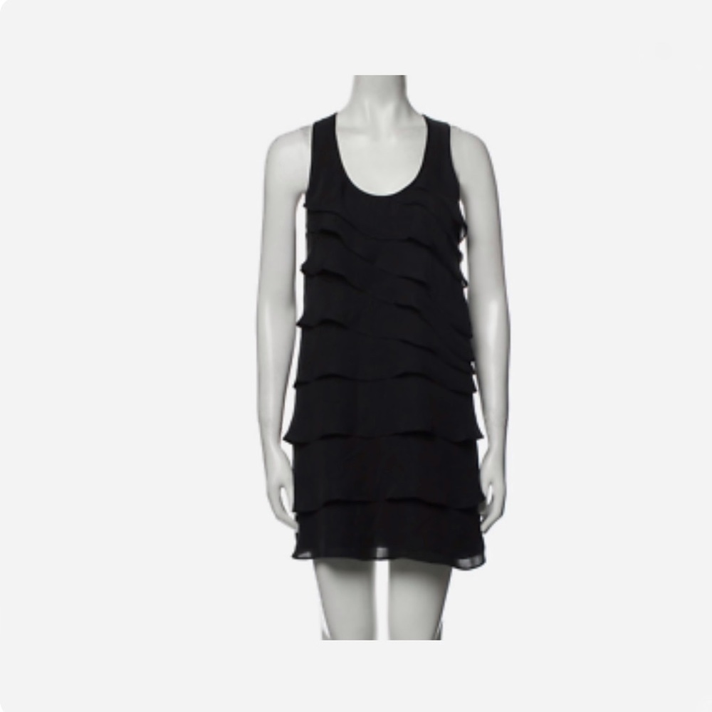 Theory Black Silk Mini Dress